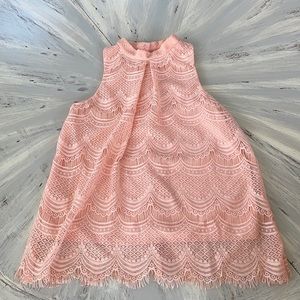 Pink lace tank
